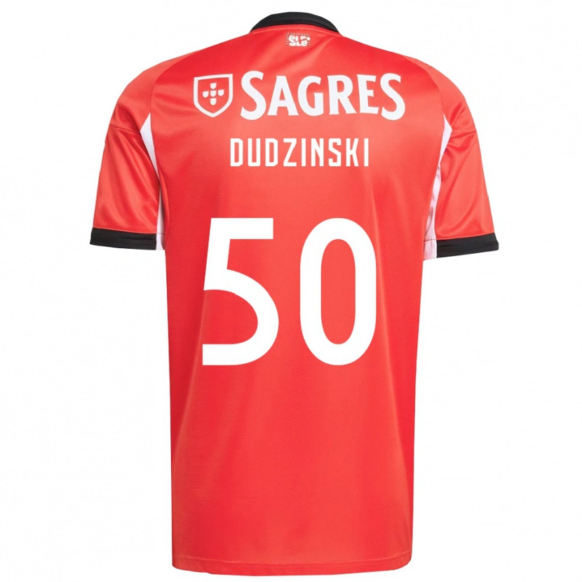 Danxen Kvinder Marcel Dudzinski #50 Rød Hvid Hjemmebane Spillertrøjer 2025/26 Trøje T-Shirt
