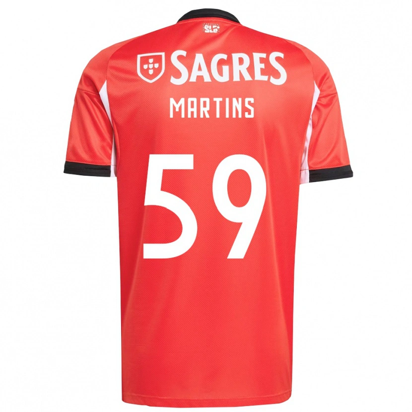 Danxen Kvinder Leandro Martins #59 Rød Hvid Hjemmebane Spillertrøjer 2025/26 Trøje T-Shirt