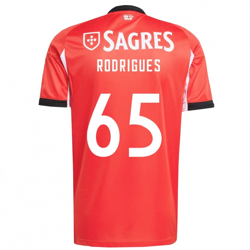 Danxen Kvinder Rafael Rodrigues #65 Rød Hvid Hjemmebane Spillertrøjer 2025/26 Trøje T-Shirt