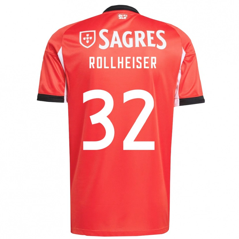 Danxen Kvinder Benjamín Rollheiser #32 Rød Hvid Hjemmebane Spillertrøjer 2025/26 Trøje T-Shirt