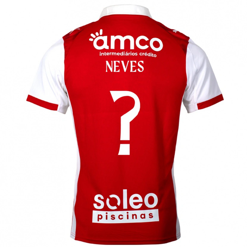 Danxen Kvinder Bernardo Neves #0 Rød Hvid Hjemmebane Spillertrøjer 2025/26 Trøje T-Shirt