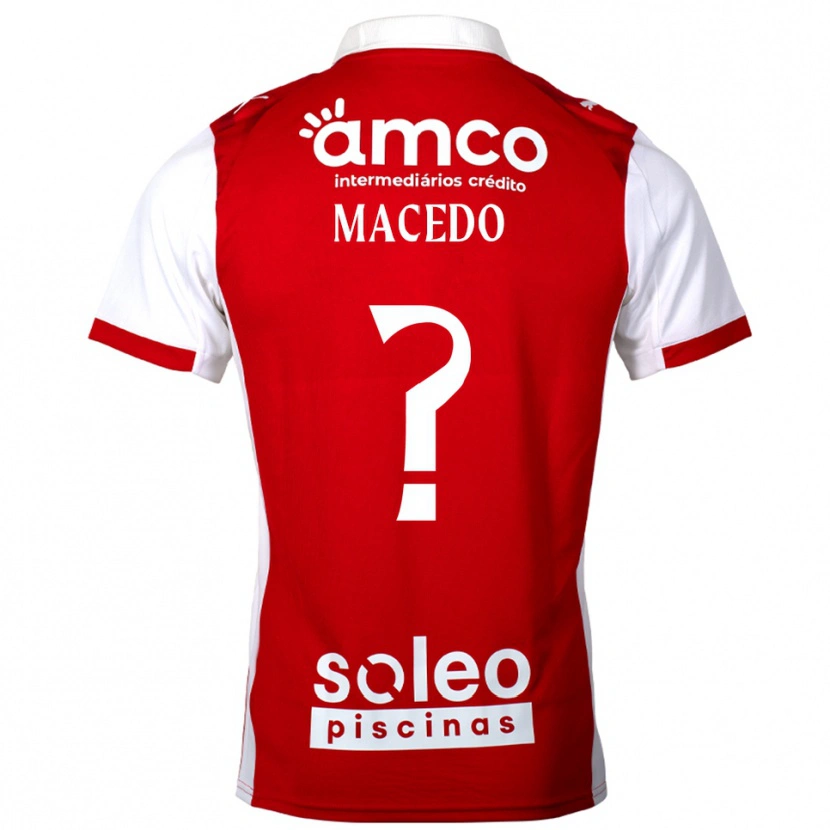 Danxen Kvinder Tiago Macedo #0 Rød Hvid Hjemmebane Spillertrøjer 2025/26 Trøje T-Shirt
