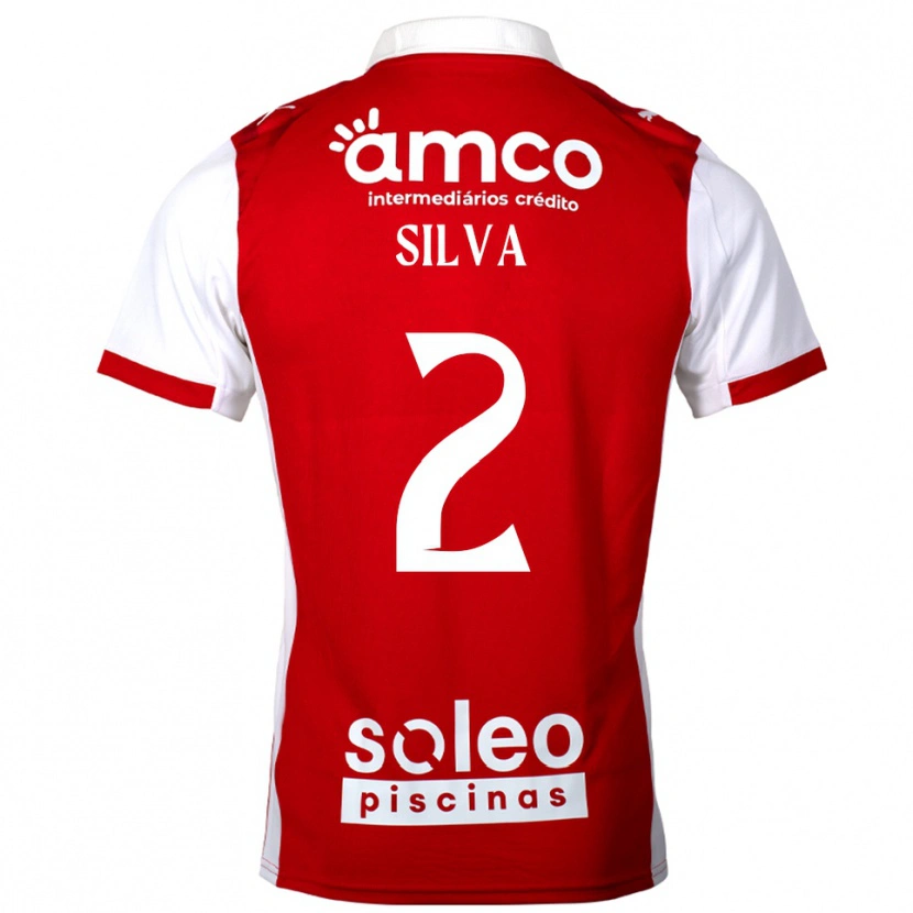 Danxen Kvinder Lourenço Silva #2 Rød Hvid Hjemmebane Spillertrøjer 2025/26 Trøje T-Shirt