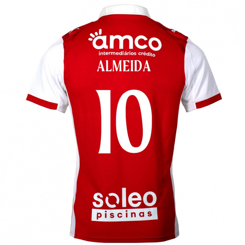 Danxen Kvinder Vitória Almeida #10 Rød Hvid Hjemmebane Spillertrøjer 2025/26 Trøje T-Shirt