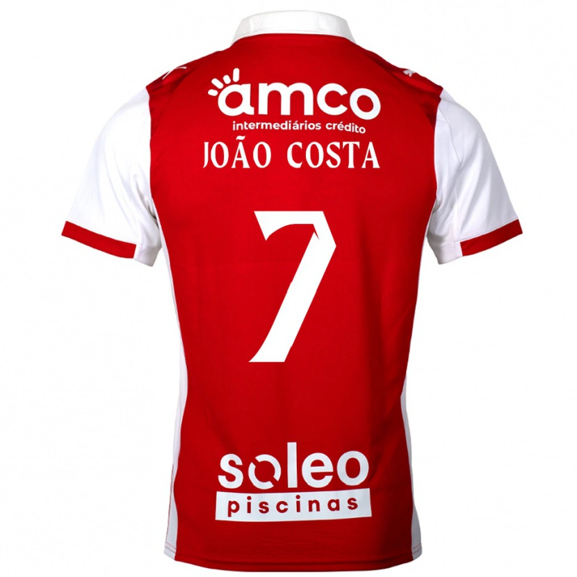 Danxen Kvinder João Costa #7 Rød Hvid Hjemmebane Spillertrøjer 2025/26 Trøje T-Shirt