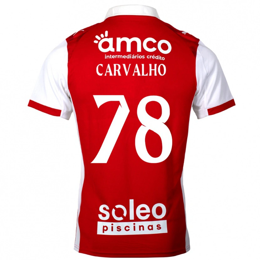 Danxen Kvinder João Carvalho #78 Rød Hvid Hjemmebane Spillertrøjer 2025/26 Trøje T-Shirt