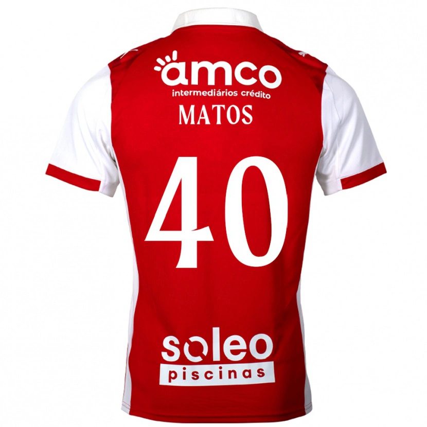Danxen Kvinder João Matos #40 Rød Hvid Hjemmebane Spillertrøjer 2025/26 Trøje T-Shirt