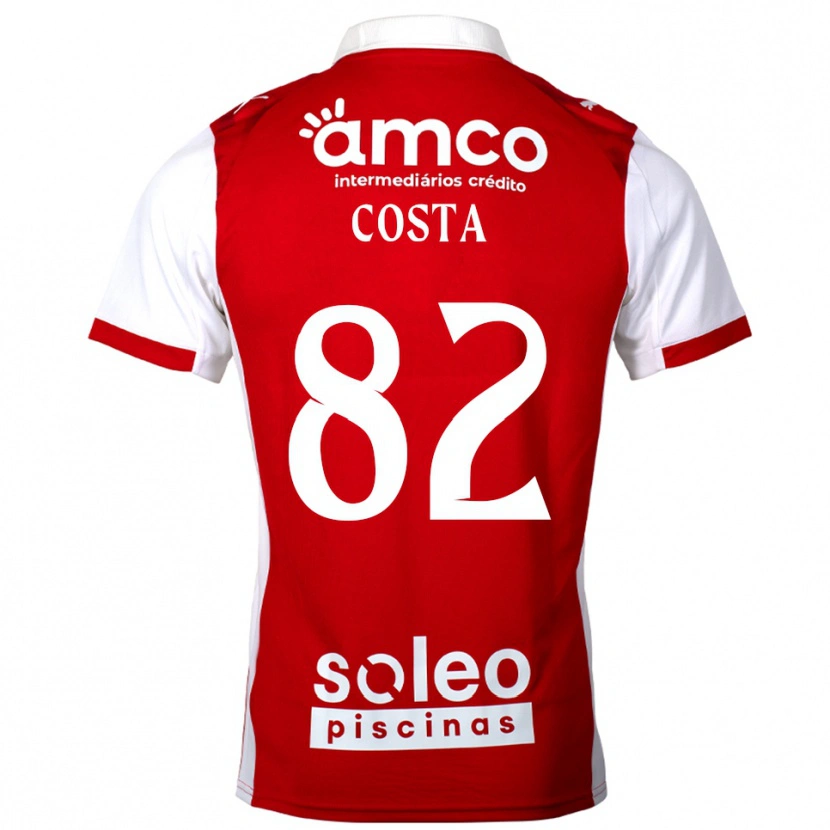 Danxen Kvinder Gui Costa #82 Rød Hvid Hjemmebane Spillertrøjer 2025/26 Trøje T-Shirt