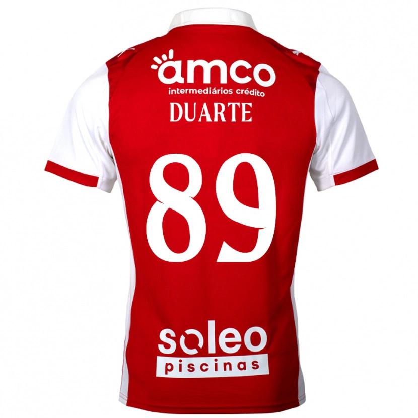 Danxen Kvinder Afonso Duarte #89 Rød Hvid Hjemmebane Spillertrøjer 2025/26 Trøje T-Shirt