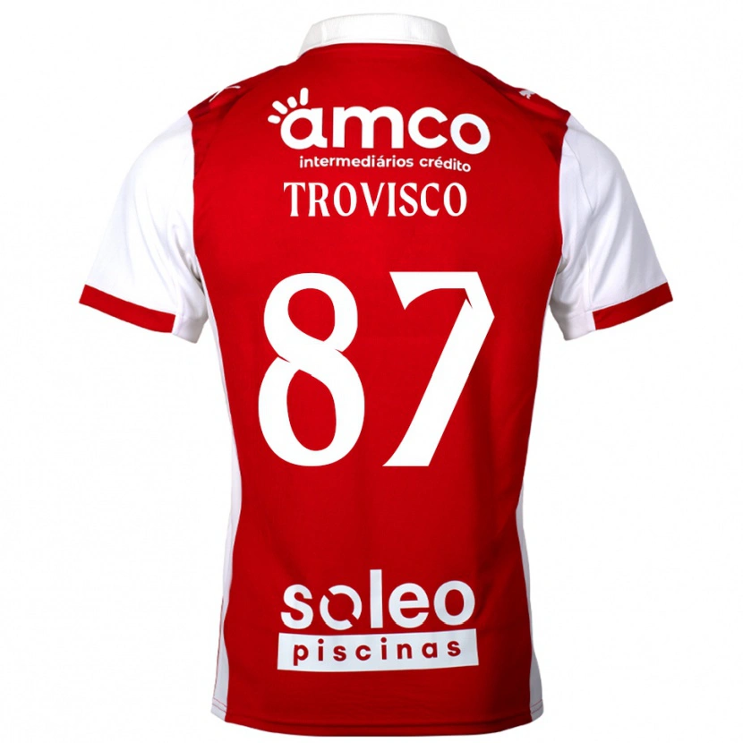 Danxen Kvinder João Trovisco #87 Rød Hvid Hjemmebane Spillertrøjer 2025/26 Trøje T-Shirt