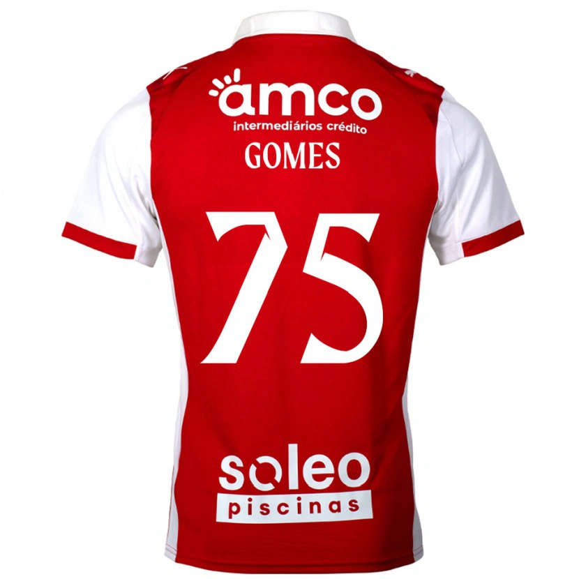Danxen Kvinder Tomás Müller #75 Rød Hvid Hjemmebane Spillertrøjer 2025/26 Trøje T-Shirt