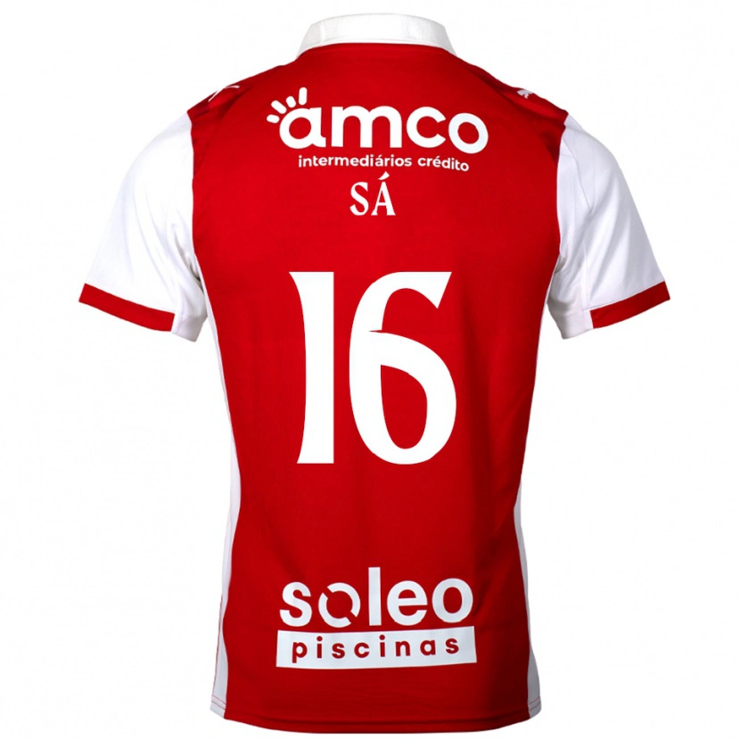 Danxen Kvinder Manuel Sá #16 Rød Hvid Hjemmebane Spillertrøjer 2025/26 Trøje T-Shirt