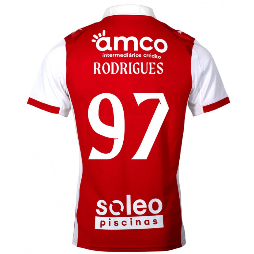 Danxen Kvinder Dinis Rodrigues #97 Rød Hvid Hjemmebane Spillertrøjer 2025/26 Trøje T-Shirt
