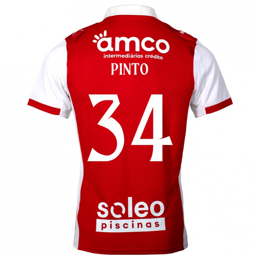 Danxen Kvinder Ana Pinto #34 Rød Hvid Hjemmebane Spillertrøjer 2025/26 Trøje T-Shirt