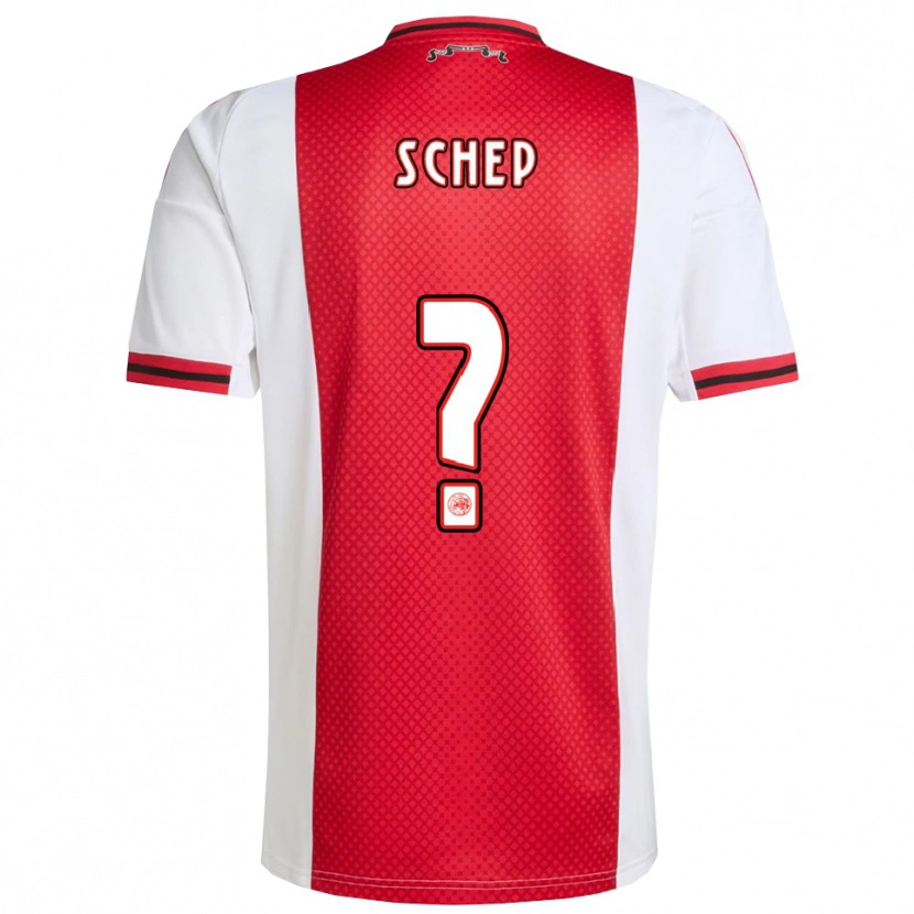 Danxen Kvinder Vincenzo Schep #0 Rød Hvid Hjemmebane Spillertrøjer 2025/26 Trøje T-Shirt