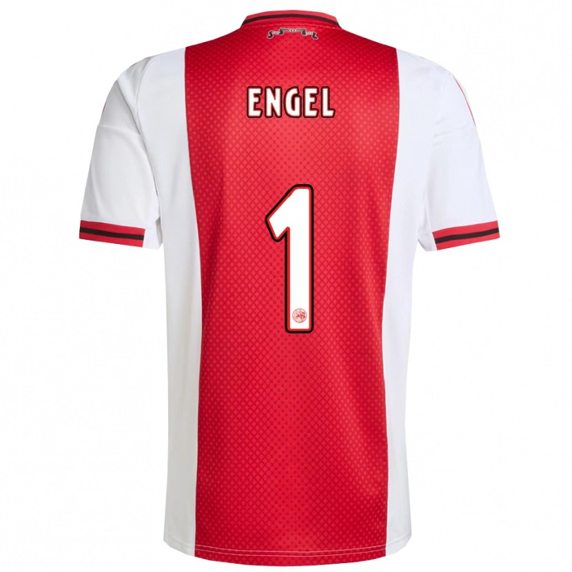 Danxen Kvinder Mark Engel #1 Rød Hvid Hjemmebane Spillertrøjer 2025/26 Trøje T-Shirt