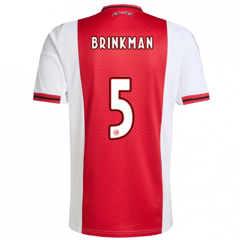 Danxen Kvinder Tim Brinkman #5 Rød Hvid Hjemmebane Spillertrøjer 2025/26 Trøje T-Shirt