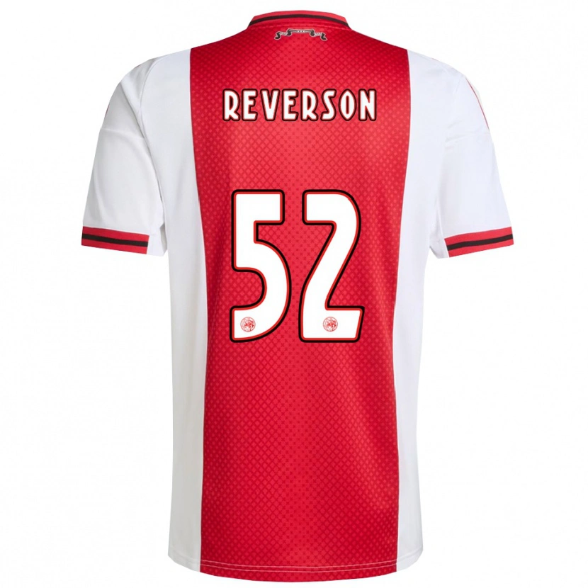 Danxen Kvinder Paul Reverson #52 Rød Hvid Hjemmebane Spillertrøjer 2025/26 Trøje T-Shirt