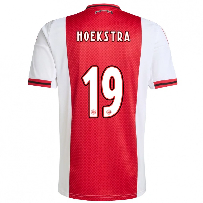 Danxen Kvinder Tiny Hoekstra #19 Rød Hvid Hjemmebane Spillertrøjer 2025/26 Trøje T-Shirt