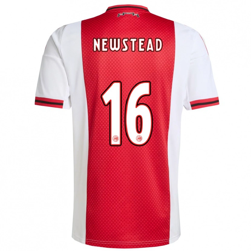 Danxen Kvinder Xander Newstead #16 Rød Hvid Hjemmebane Spillertrøjer 2025/26 Trøje T-Shirt