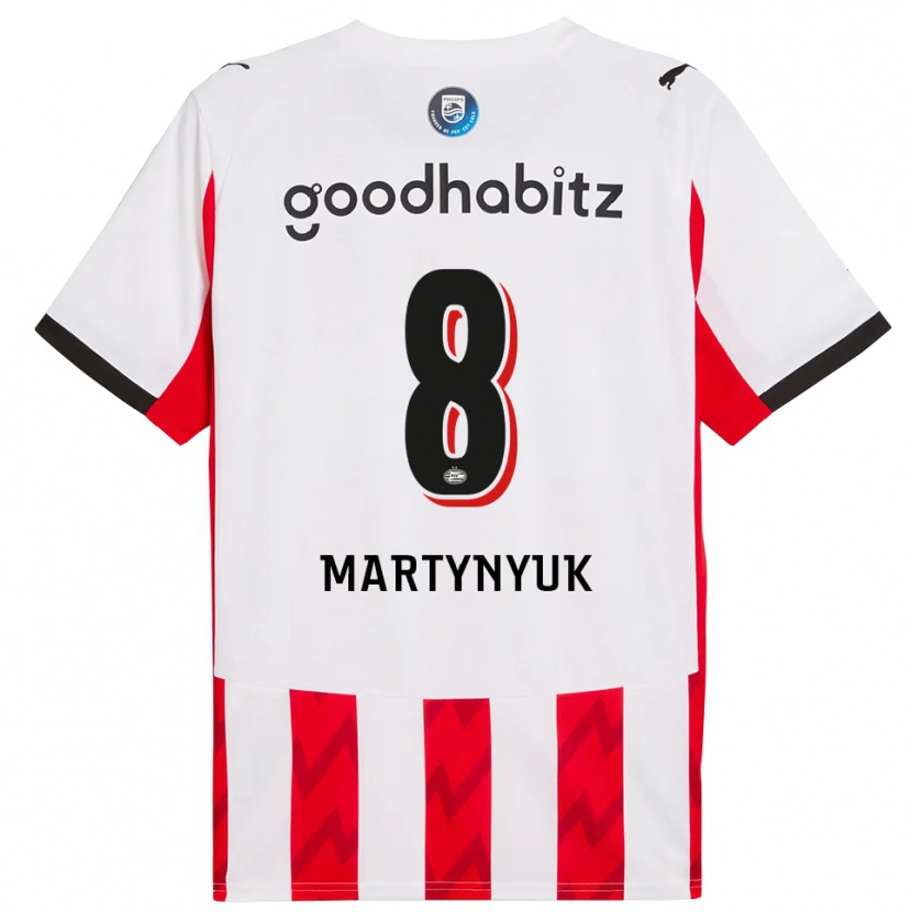 Danxen Kvinder Anton Martynyuk #8 Rød Hvid Hjemmebane Spillertrøjer 2025/26 Trøje T-Shirt