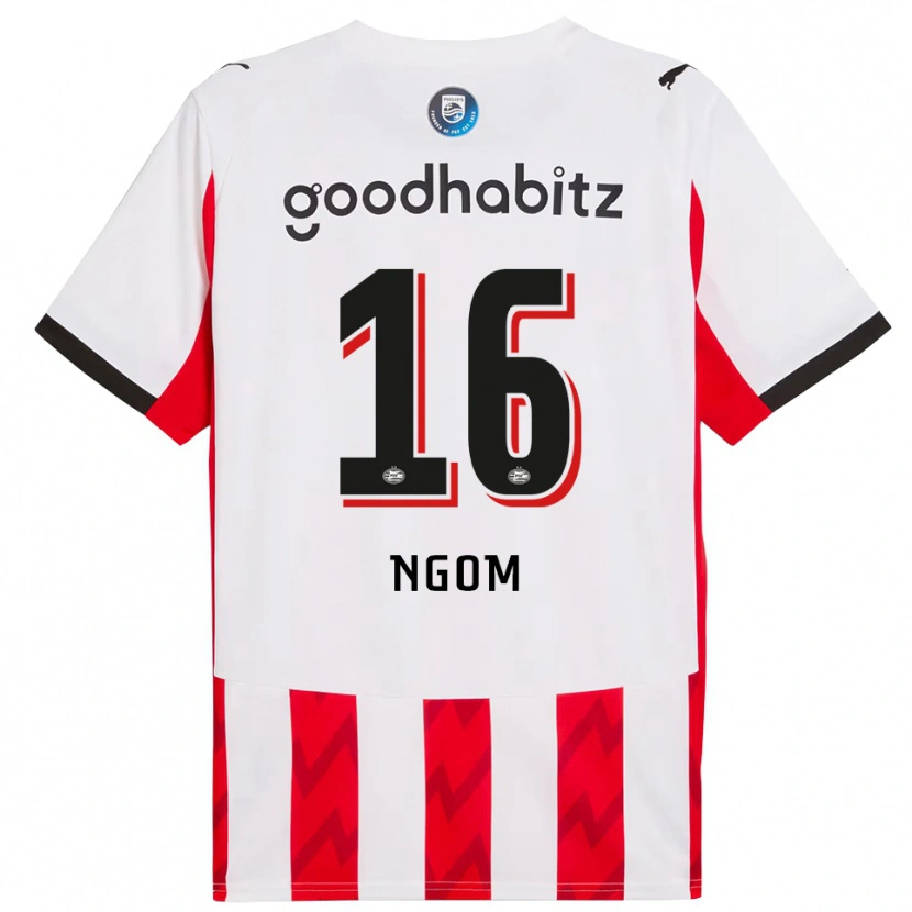 Danxen Kvinder Khadim Ngom #16 Rød Hvid Hjemmebane Spillertrøjer 2025/26 Trøje T-Shirt