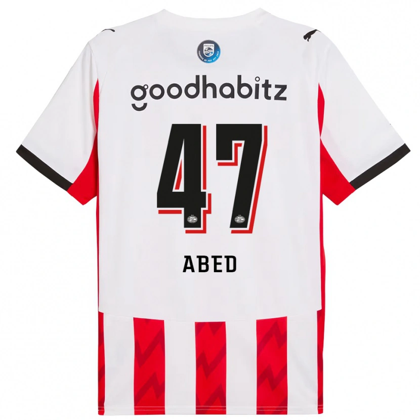 Danxen Kvinder Tai Abed #47 Rød Hvid Hjemmebane Spillertrøjer 2025/26 Trøje T-Shirt