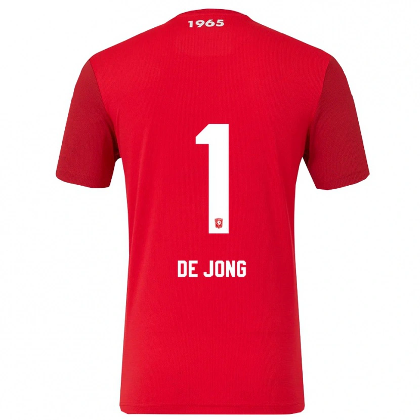 Danxen Kvinder Danielle De Jong #1 Rød Hvid Hjemmebane Spillertrøjer 2025/26 Trøje T-Shirt