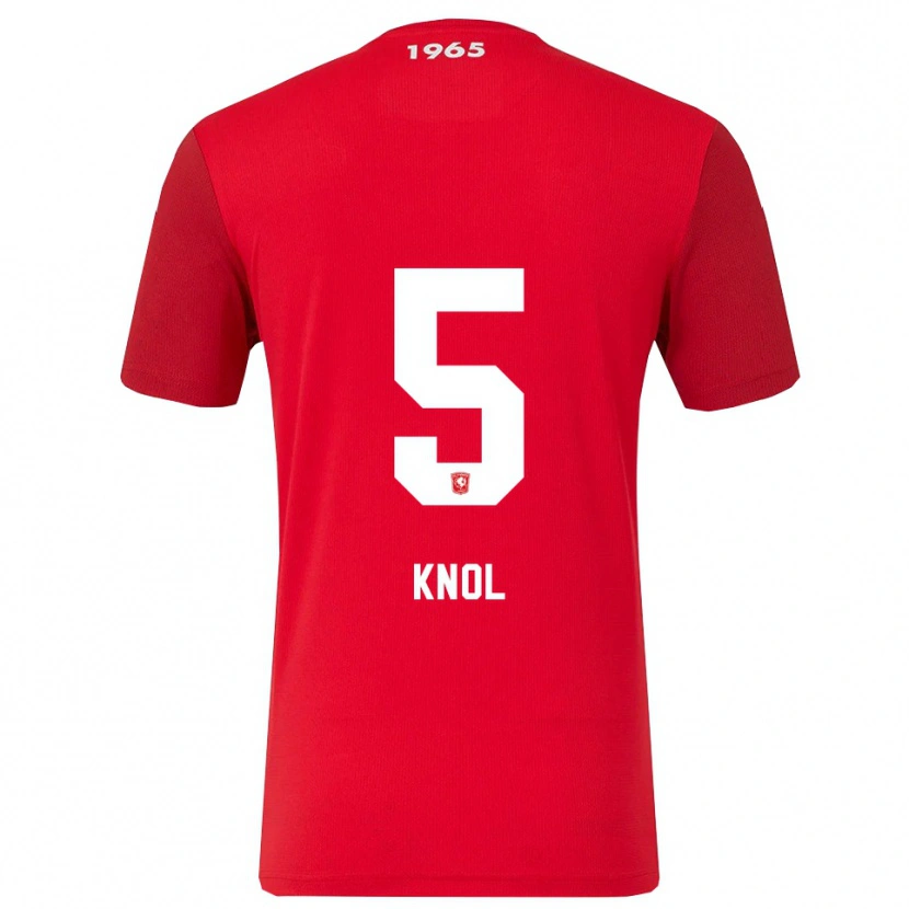 Danxen Kvinder Anna Knol #5 Rød Hvid Hjemmebane Spillertrøjer 2025/26 Trøje T-Shirt
