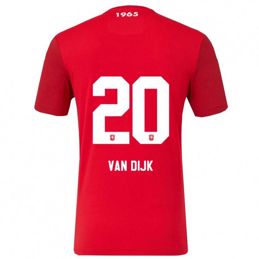 Danxen Kvinder Nikee Van Dijk #20 Rød Hvid Hjemmebane Spillertrøjer 2025/26 Trøje T-Shirt