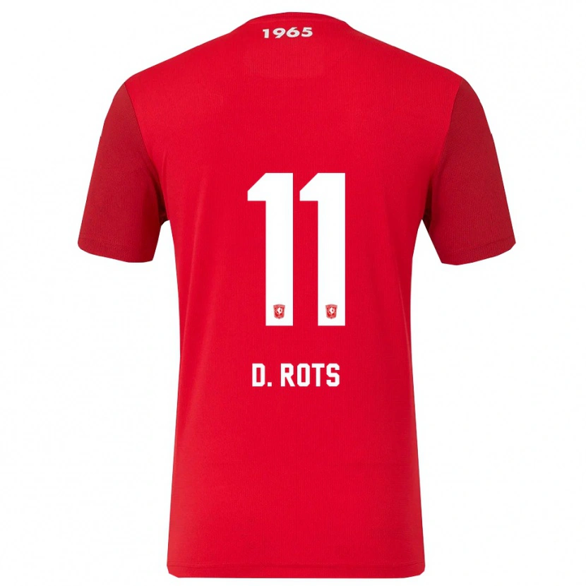 Danxen Kvinder Daan Rots #11 Rød Hvid Hjemmebane Spillertrøjer 2025/26 Trøje T-Shirt