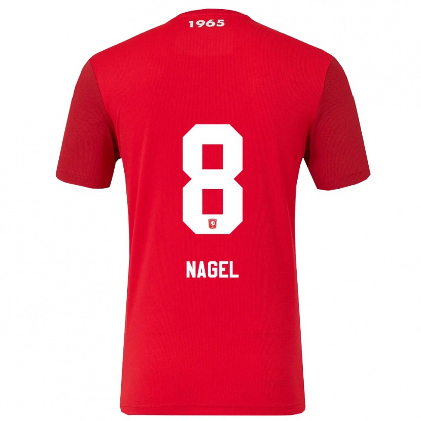 Danxen Kvinder Benjamin Nagel #8 Rød Hvid Hjemmebane Spillertrøjer 2025/26 Trøje T-Shirt