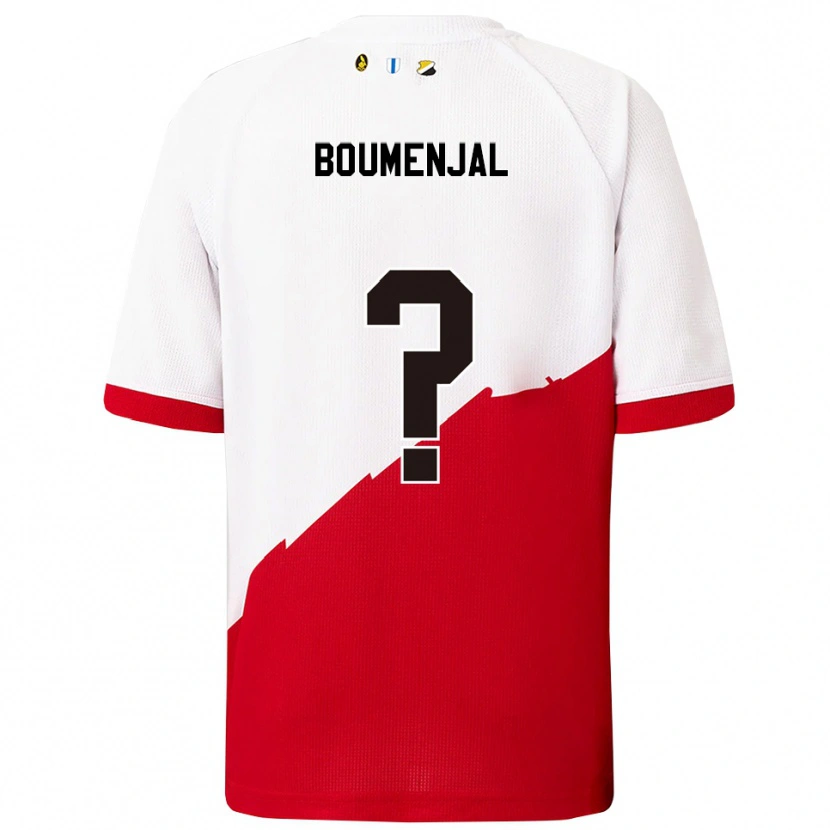 Danxen Kvinder Achraf Boumenjal #0 Hvid Rød Hjemmebane Spillertrøjer 2025/26 Trøje T-Shirt