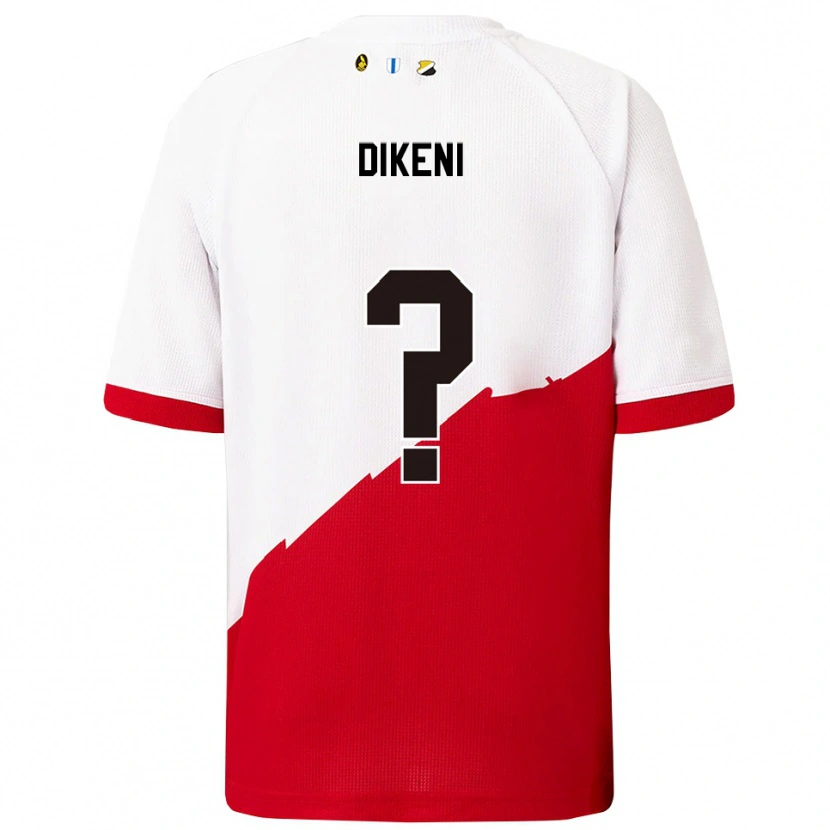 Danxen Kvinder Youssif Dikeni #0 Hvid Rød Hjemmebane Spillertrøjer 2025/26 Trøje T-Shirt