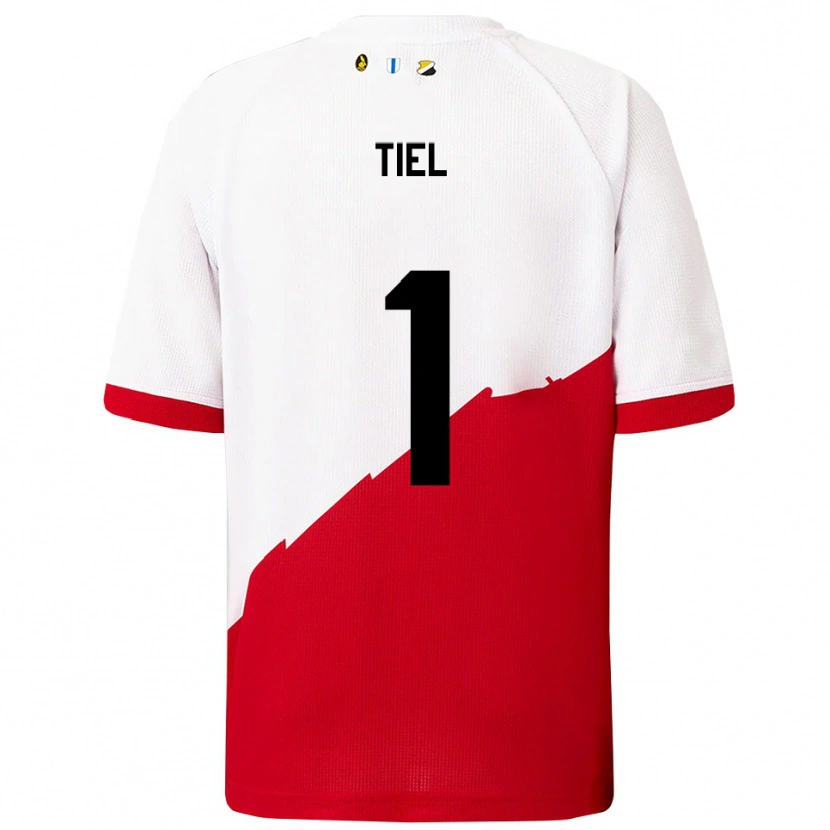 Danxen Kvinder Mick Tiel #1 Hvid Rød Hjemmebane Spillertrøjer 2025/26 Trøje T-Shirt