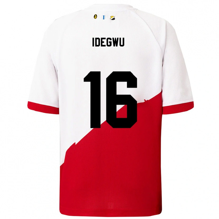 Danxen Kvinder Kelechi Idegwu #16 Hvid Rød Hjemmebane Spillertrøjer 2025/26 Trøje T-Shirt