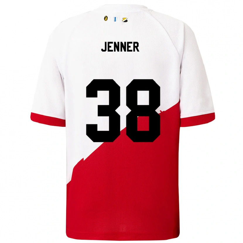 Danxen Kvinder Ivar Jenner #38 Hvid Rød Hjemmebane Spillertrøjer 2025/26 Trøje T-Shirt