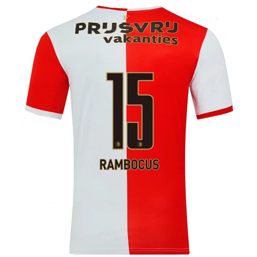 Danxen Kvinder Diego Rambocus #15 Rød Hvid Hjemmebane Spillertrøjer 2025/26 Trøje T-Shirt