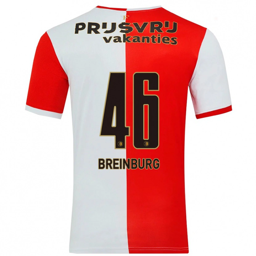 Danxen Kvinder Rainey Breinburg #46 Rød Hvid Hjemmebane Spillertrøjer 2025/26 Trøje T-Shirt