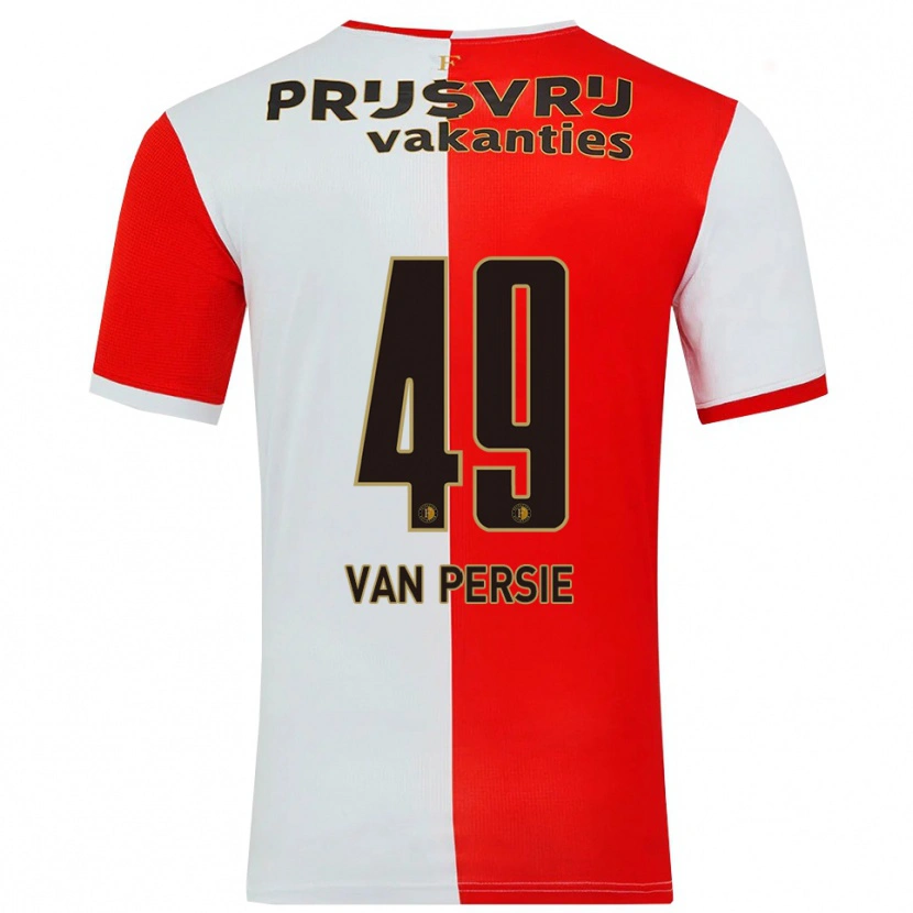 Danxen Kvinder Shaqueel Van Persie #49 Rød Hvid Hjemmebane Spillertrøjer 2025/26 Trøje T-Shirt
