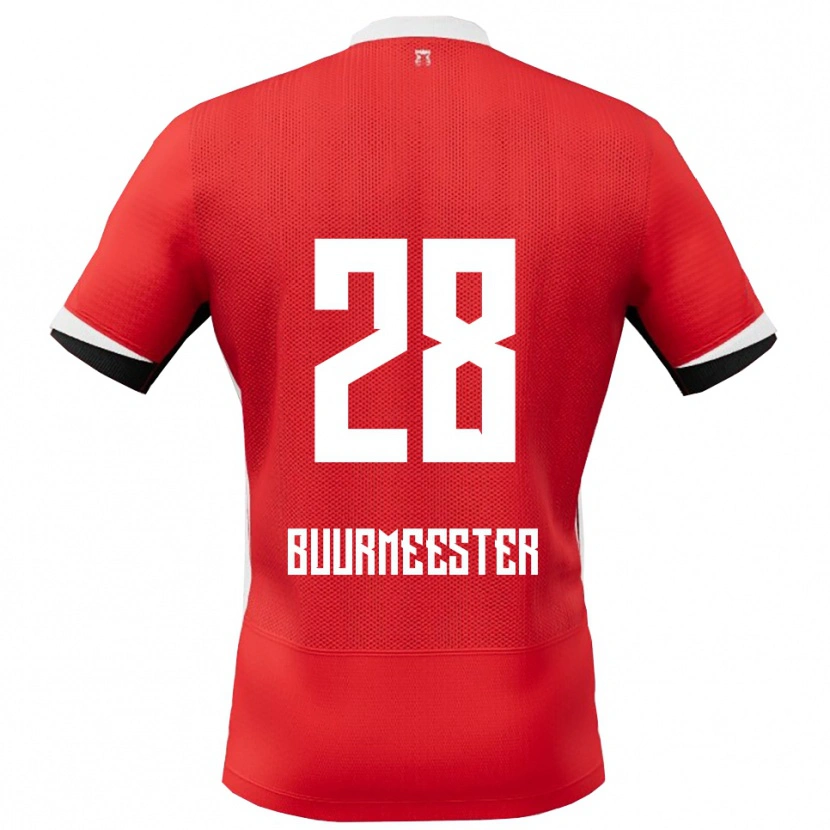 Danxen Kvinder Zico Buurmeester #28 Rød Hvid Hjemmebane Spillertrøjer 2025/26 Trøje T-Shirt