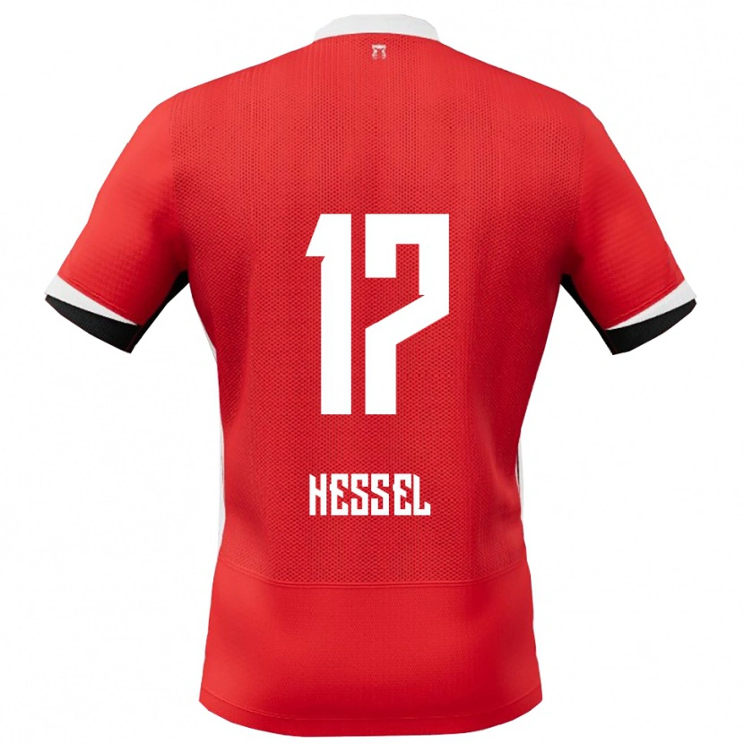 Danxen Kvinder Hessel De Wit #17 Rød Hvid Hjemmebane Spillertrøjer 2025/26 Trøje T-Shirt