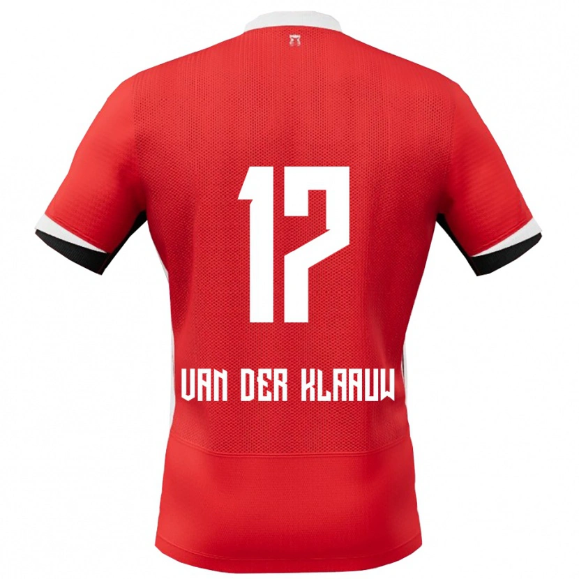 Danxen Kvinder Deacon Van Der Klaauw #17 Rød Hvid Hjemmebane Spillertrøjer 2025/26 Trøje T-Shirt