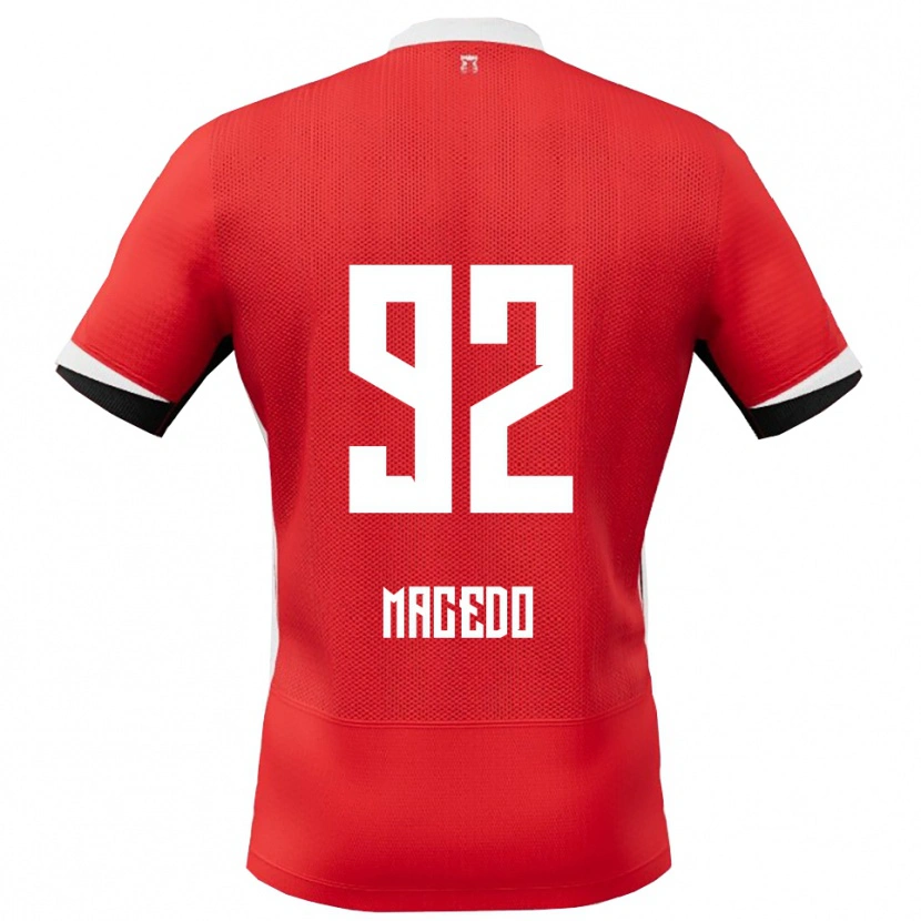 Danxen Kvinder Rodrigo Macedo #92 Rød Hvid Hjemmebane Spillertrøjer 2025/26 Trøje T-Shirt
