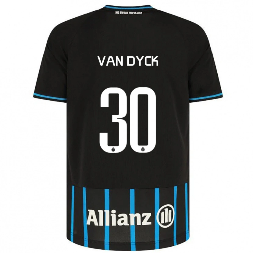Danxen Kvinder Nell Van Dyck #30 Sort Blå Hjemmebane Spillertrøjer 2025/26 Trøje T-Shirt