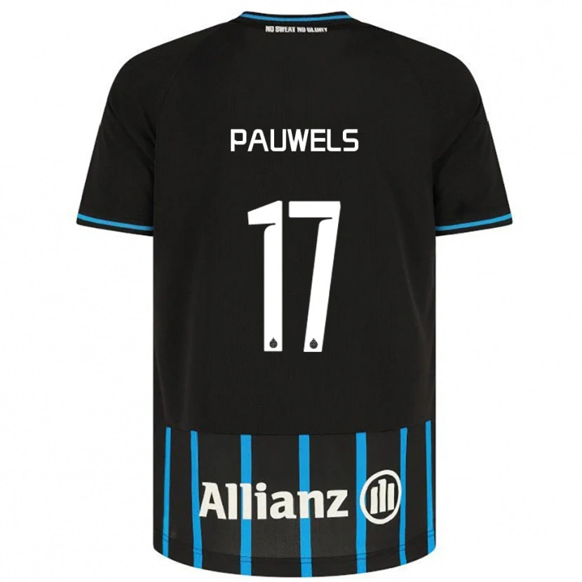 Danxen Kvinder Fleur Pauwels #17 Sort Blå Hjemmebane Spillertrøjer 2025/26 Trøje T-Shirt