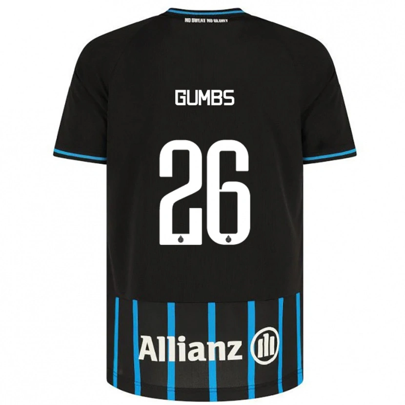 Danxen Kvinder Aisse Gumbs #26 Sort Blå Hjemmebane Spillertrøjer 2025/26 Trøje T-Shirt