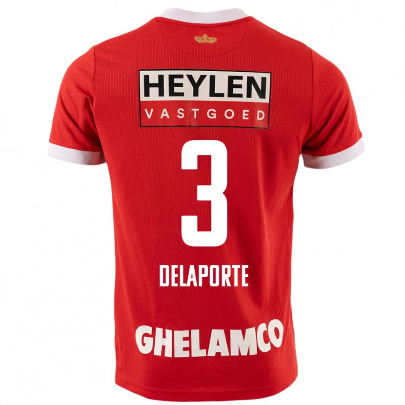 Danxen Kvinder Kyano Delaporte #3 Rød Hvid Hjemmebane Spillertrøjer 2025/26 Trøje T-Shirt