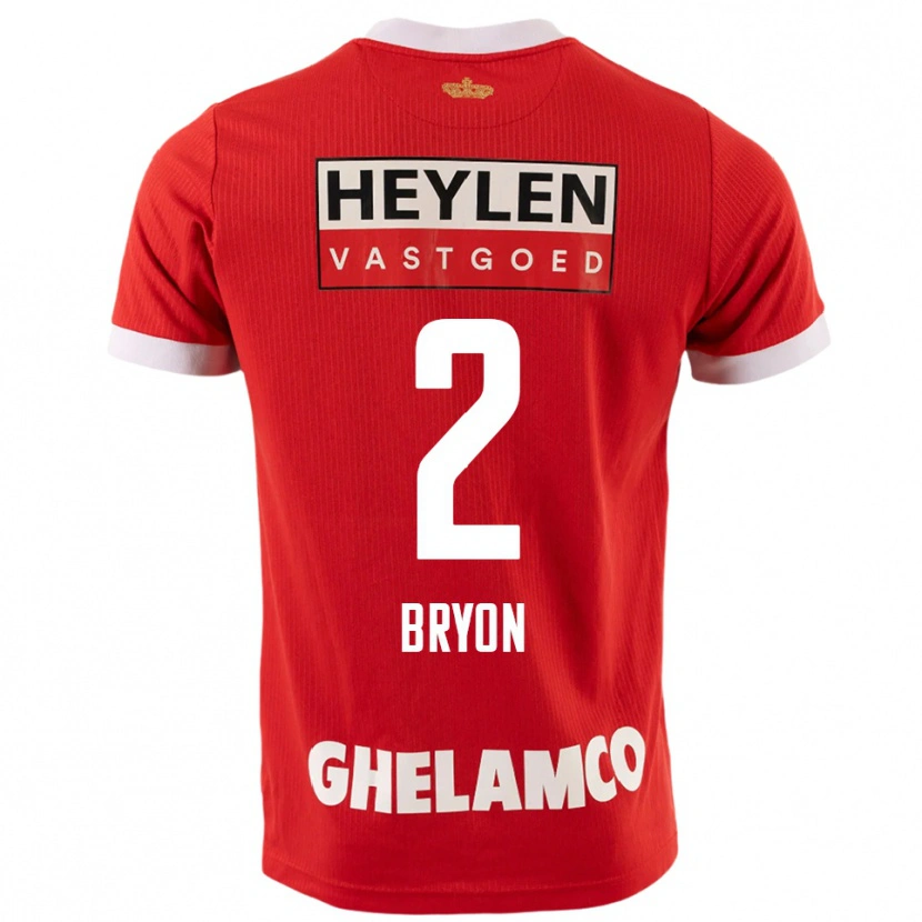 Danxen Kvinder Robbe Bryon #2 Rød Hvid Hjemmebane Spillertrøjer 2025/26 Trøje T-Shirt