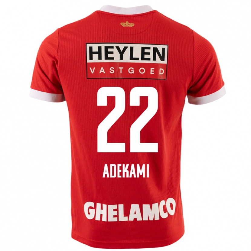 Danxen Kvinder Farouck Adekami #22 Rød Hvid Hjemmebane Spillertrøjer 2025/26 Trøje T-Shirt